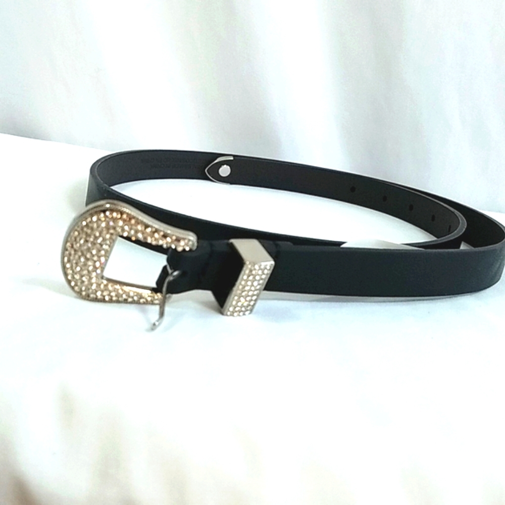 Wild Fable Women's Rhinestone Western Belt Black Size Medium